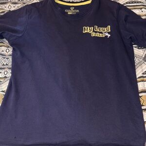 Kids Navy Tee with Yellow Print